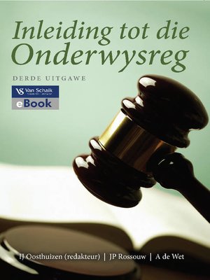 cover image of Inleiding Tot Die Onderwysreg